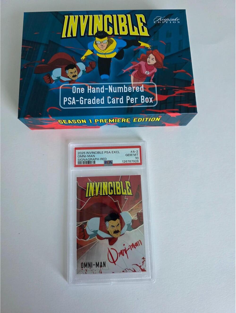 Keepsake Invincible PSA Omni-Man Signagraph Red -1/50 PSA 10